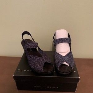 Steve Madden Electrik Blue open tie heeled shoes